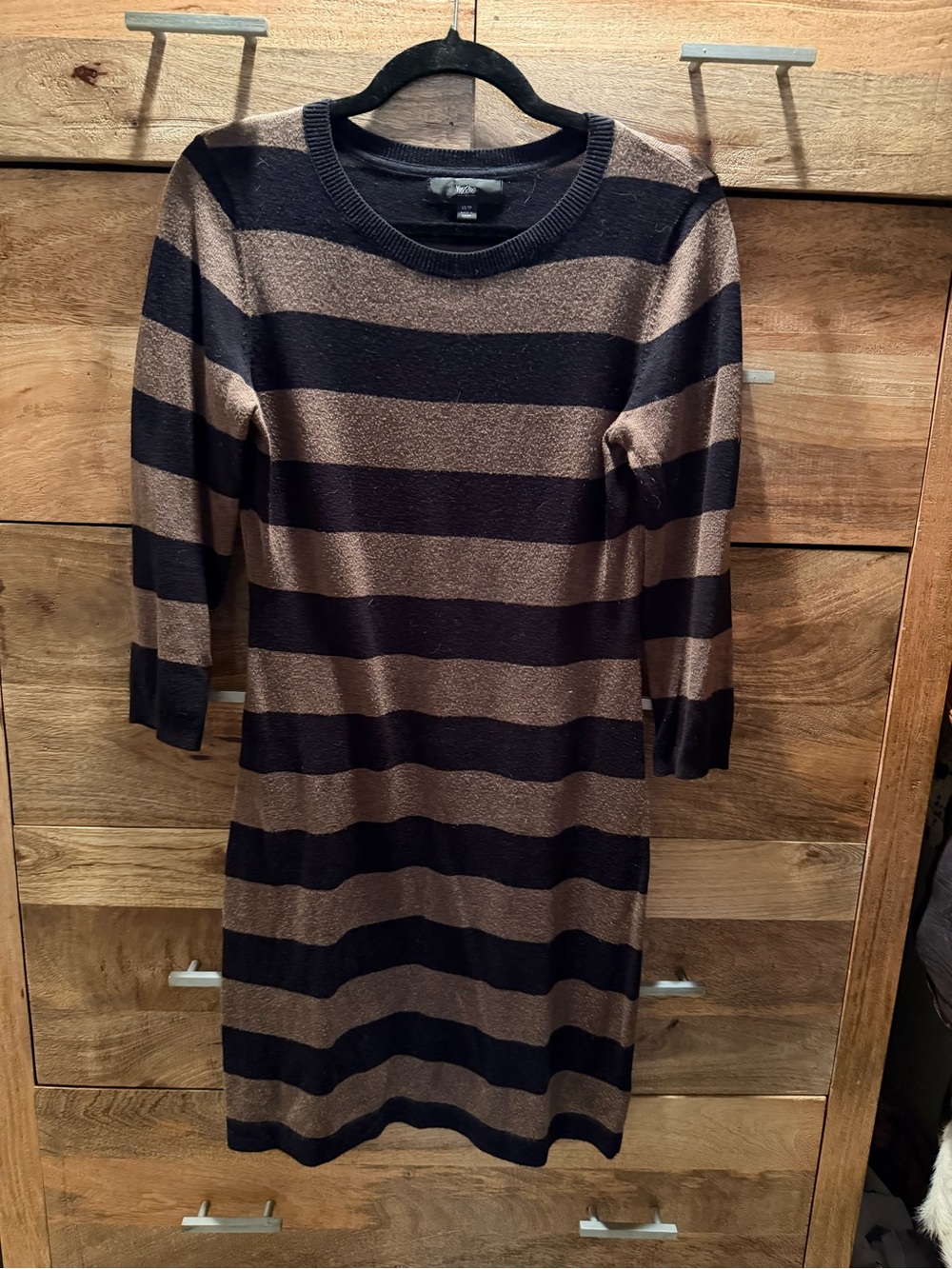 Mossimo Supply Co. Striped Knit Dress in Black and Brown